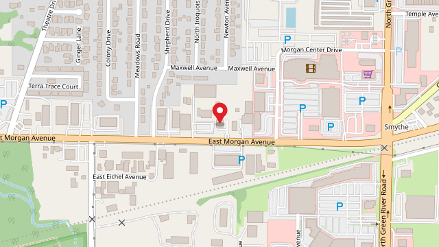 Map showing Eich Brothers Automotive at 4500 East Morgan Ave, Evansville, IN 47715